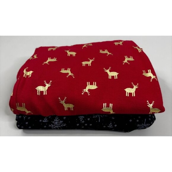 White Stag Medium 8-10 Holiday Turtleneck Snowflake Reindeer (Lot Of 2) Top EUC - Picture 8 of 8